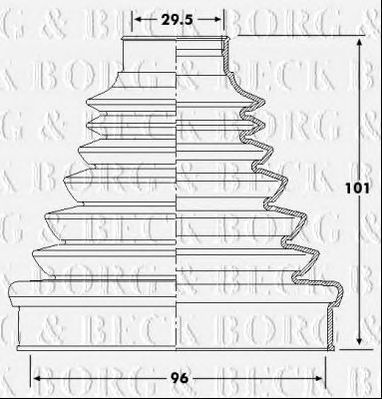 BORG & BECK bcb6220 -  Пыльник, приводной вал